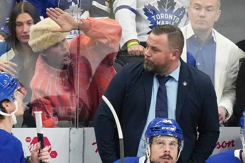 Justin and Hailey Bieber Caught Sleeping During Maple Leafs Game