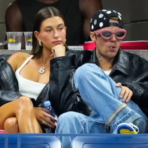 Justin and Hailey Bieber Caught Sleeping During a Hockey Game