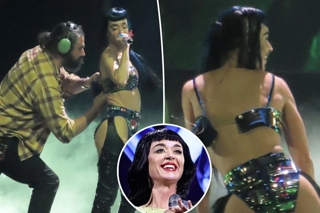 Katy Perry’s bra bursts in the middle of a performance in Las Vega